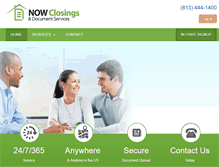Tablet Screenshot of nowclosings.com